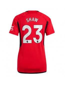 Manchester United Luke Shaw #23 Heimtrikot für Frauen 2023-24 Kurzarm